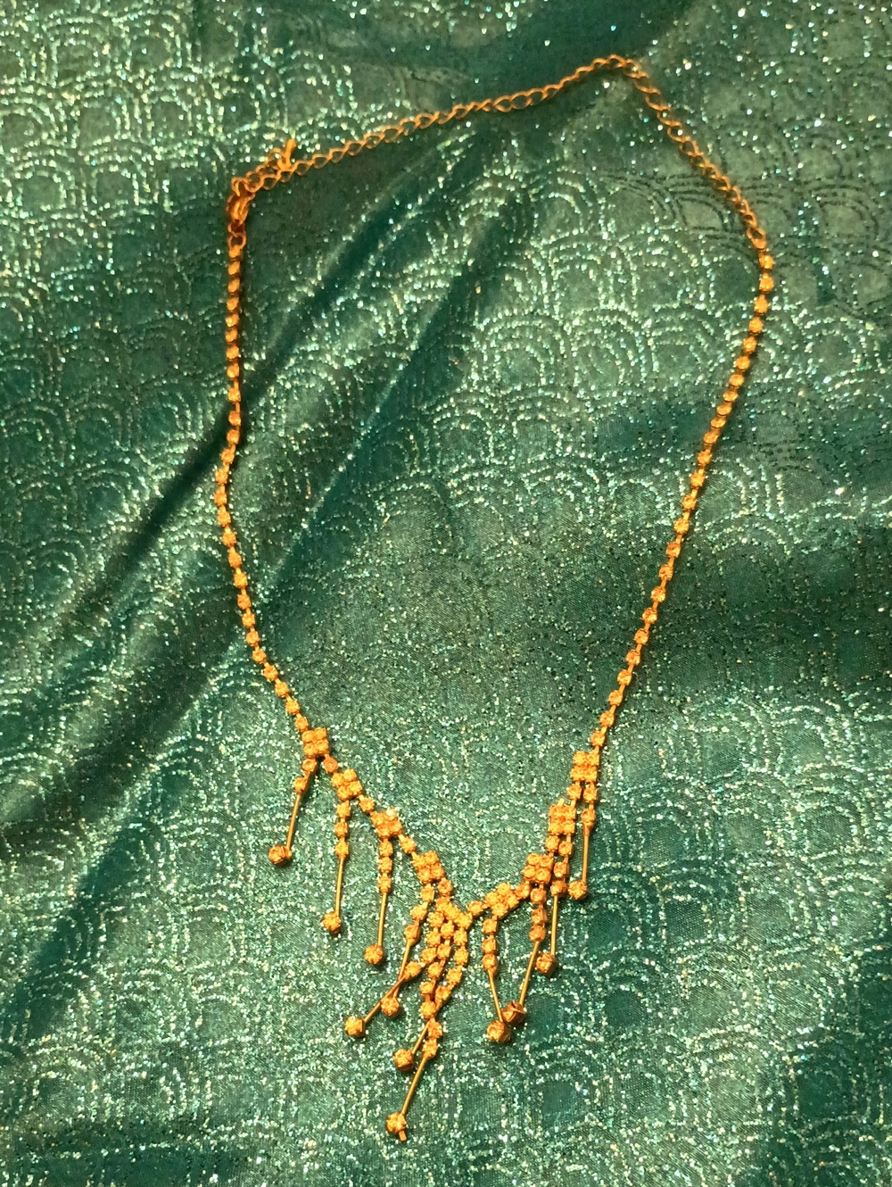 Silver-Tone Dangle Fringe Necklace - Women's Jewelry